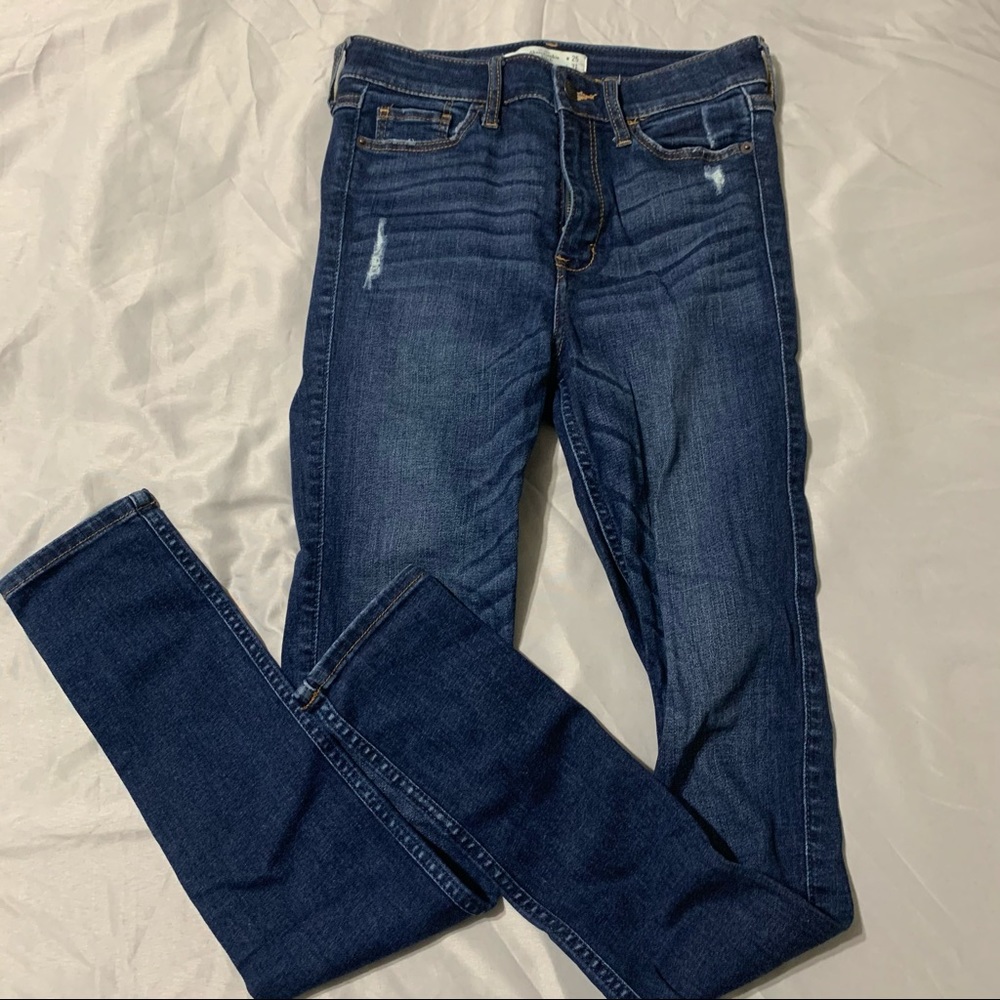 ABERCROMBIE & FITCH | dark blue skinny jeans